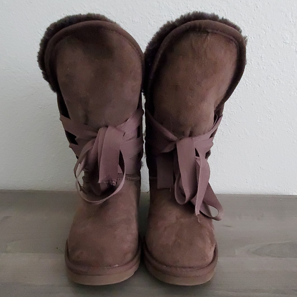Chocolate Brown Lace Up Uggs